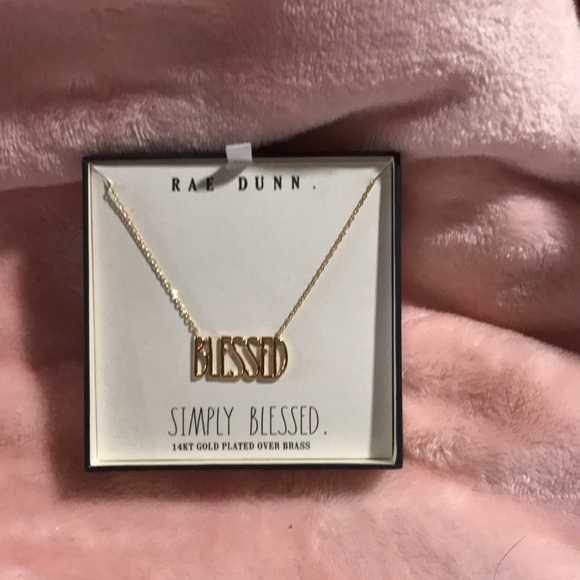 Rae Dunn. BLESSED gold necklace - Picture 3 of 4